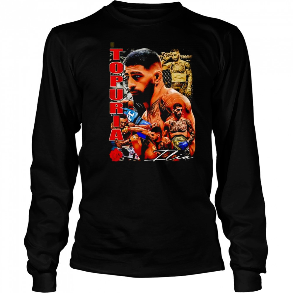 Ilia Topuria UFC graphic retro shirt Long Sleeved