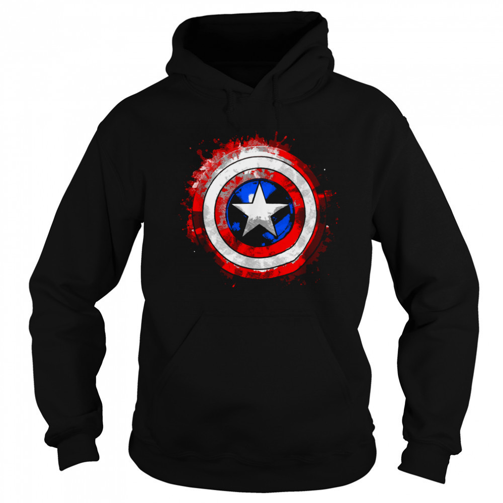 Marvel Captain America_ Civil War Splatter Shield Logo T Shirt Sweatshirt