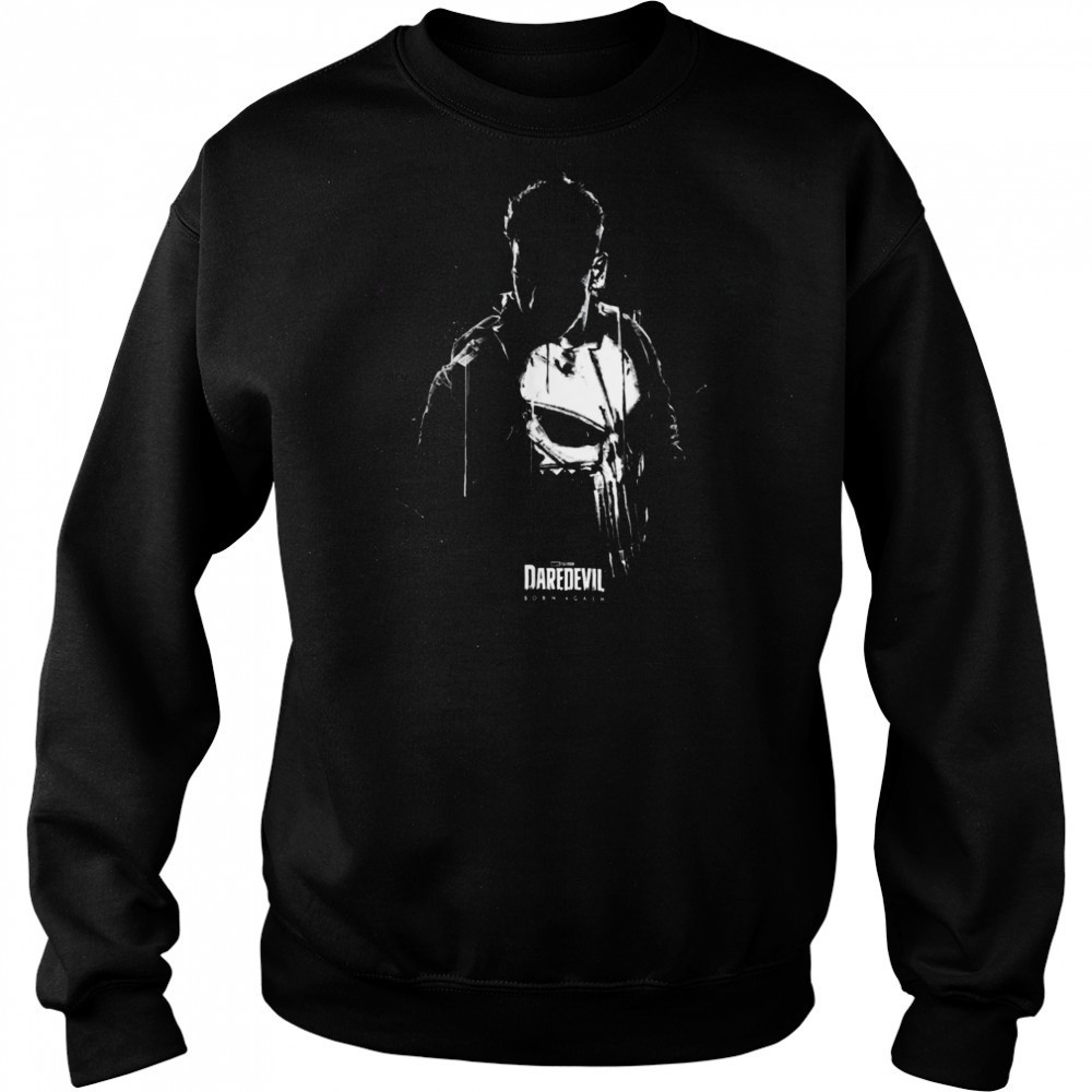 Marvel Daredevil Born Again The Punisher Silhouette T Shirt Hoodie