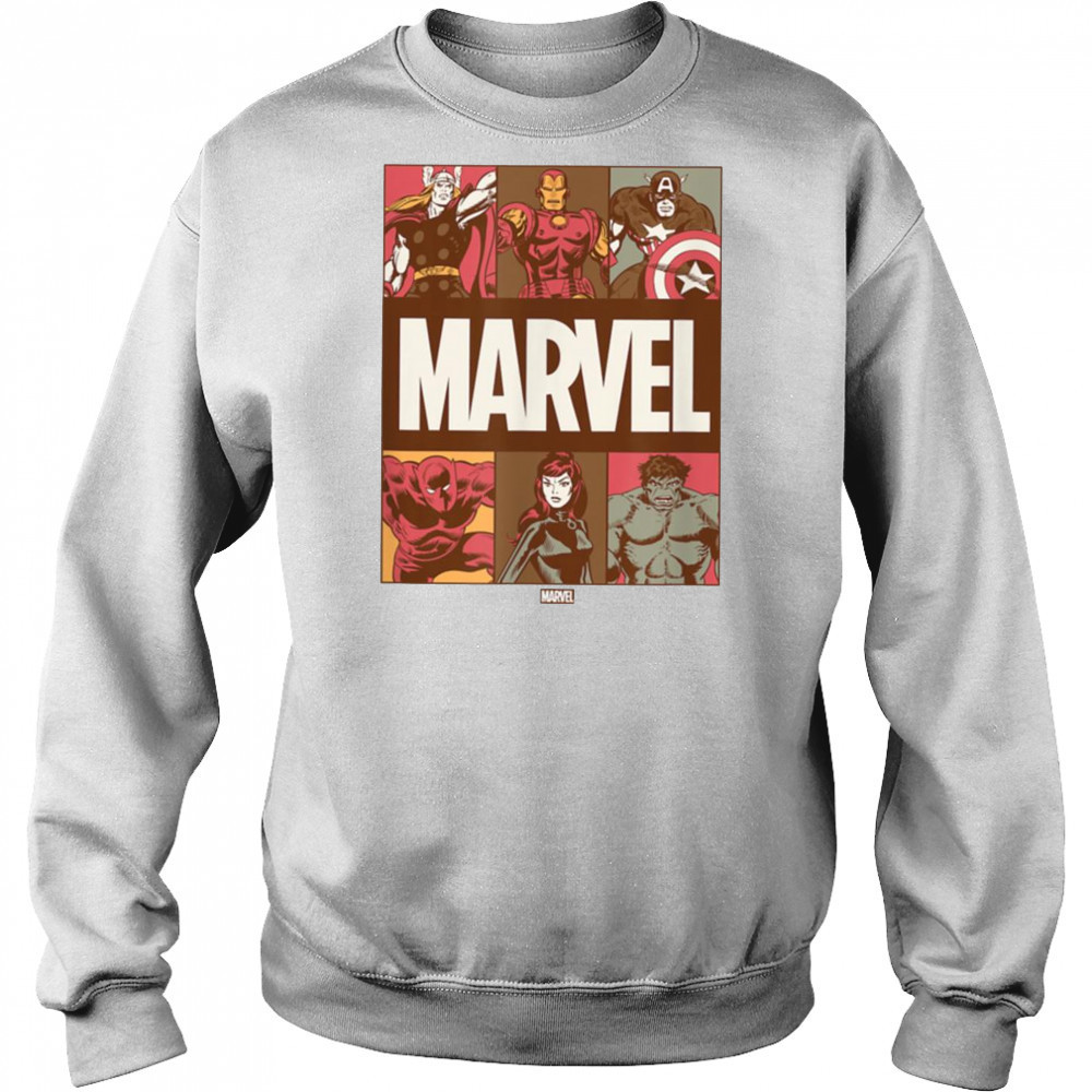 Marvel Fall Color Grid T Shirt Hoodie