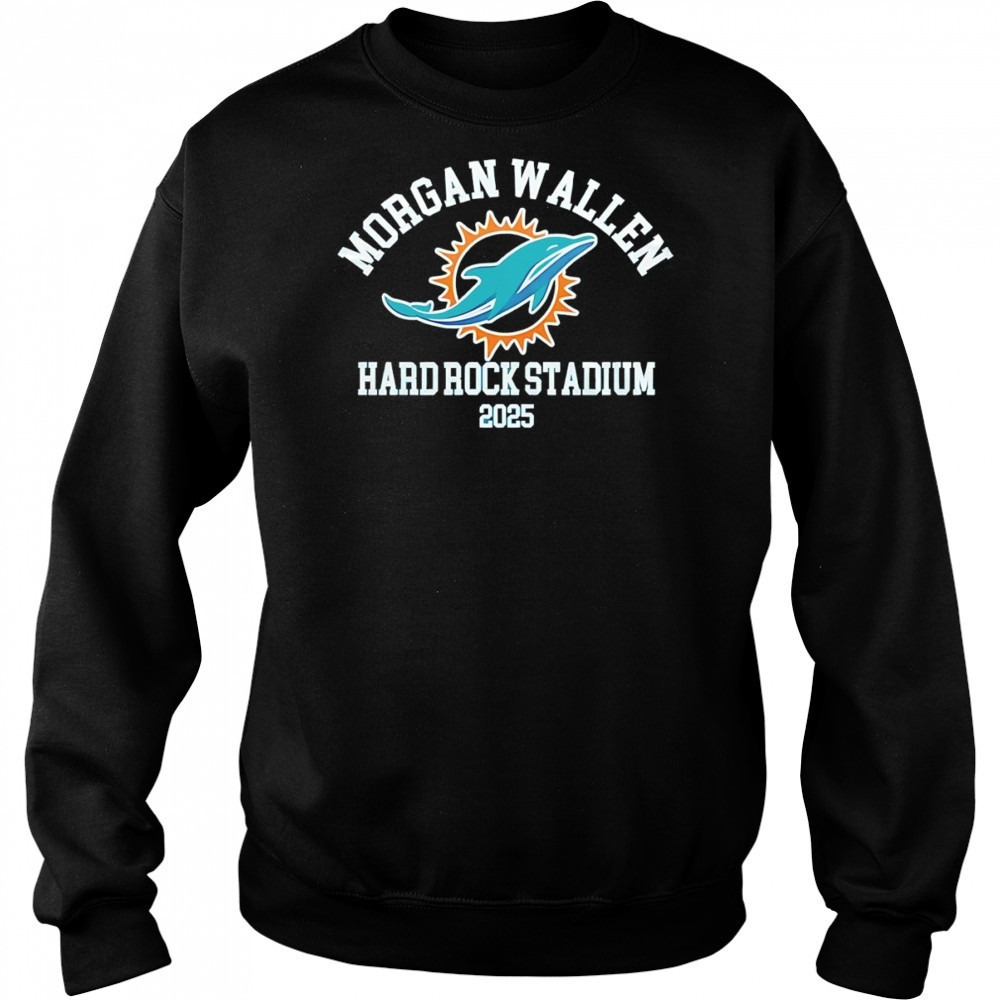 Miami Dolphins and Morgan Wallen Hard Rock Stadium 2025 shirt Hoodie