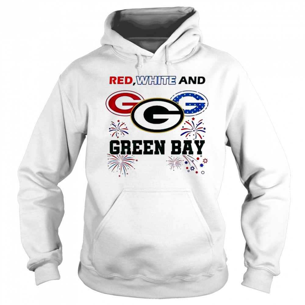 Red White And Green Bay Packers 4th Of July Independence Day 2025 Shirt Sweatshirt