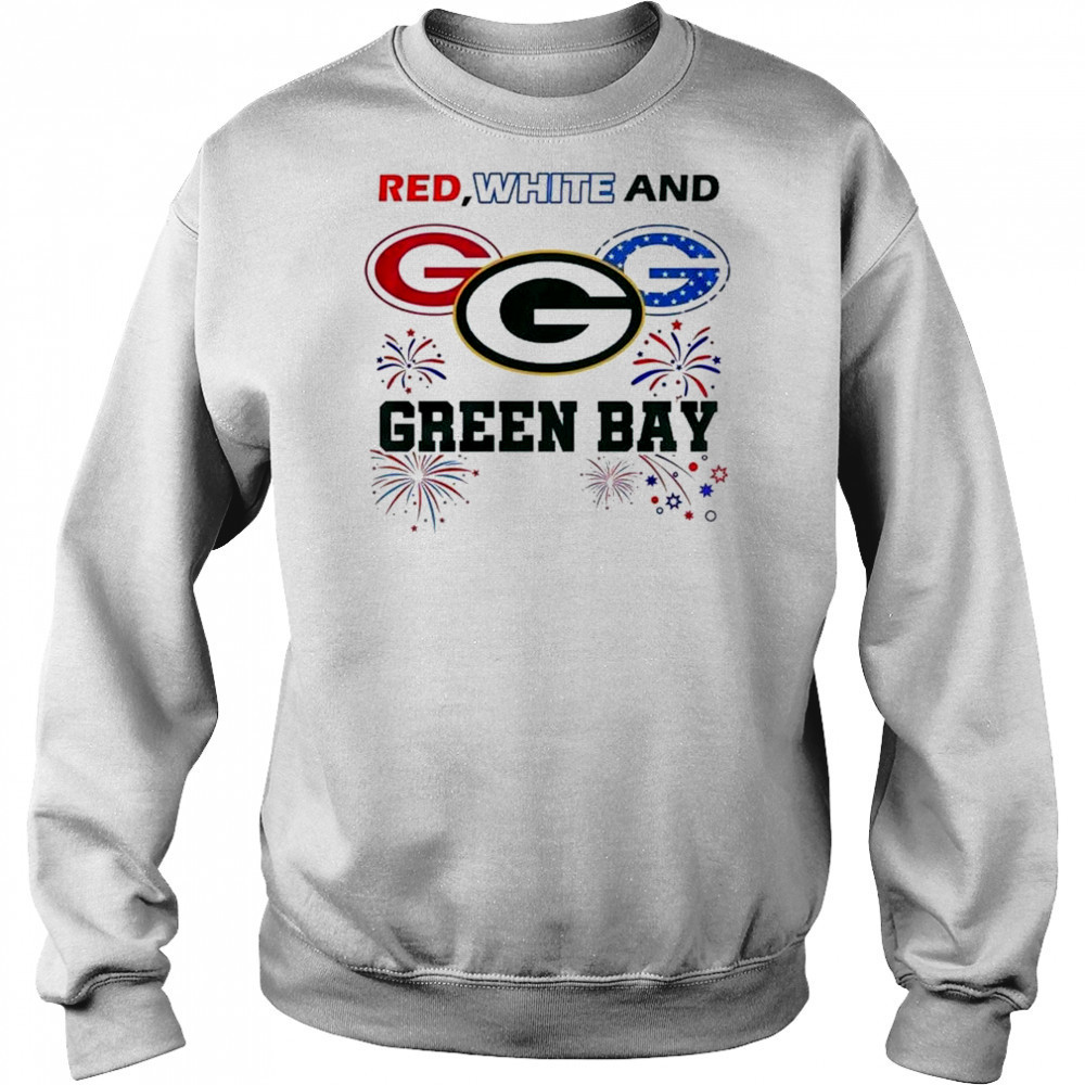 Red White And Green Bay Packers 4th Of July Independence Day 2025 Shirt Hoodie