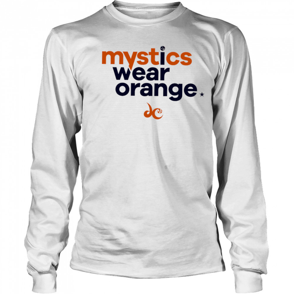 Washington Mystics Wear Orange shirt Long Sleeved