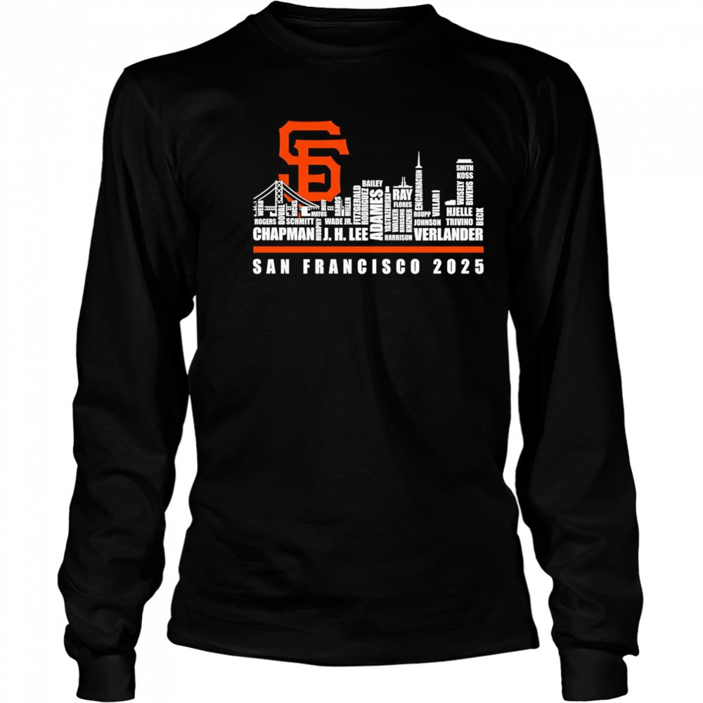 Skyline name San Francisco Giants 2025 shirt Long Sleeved