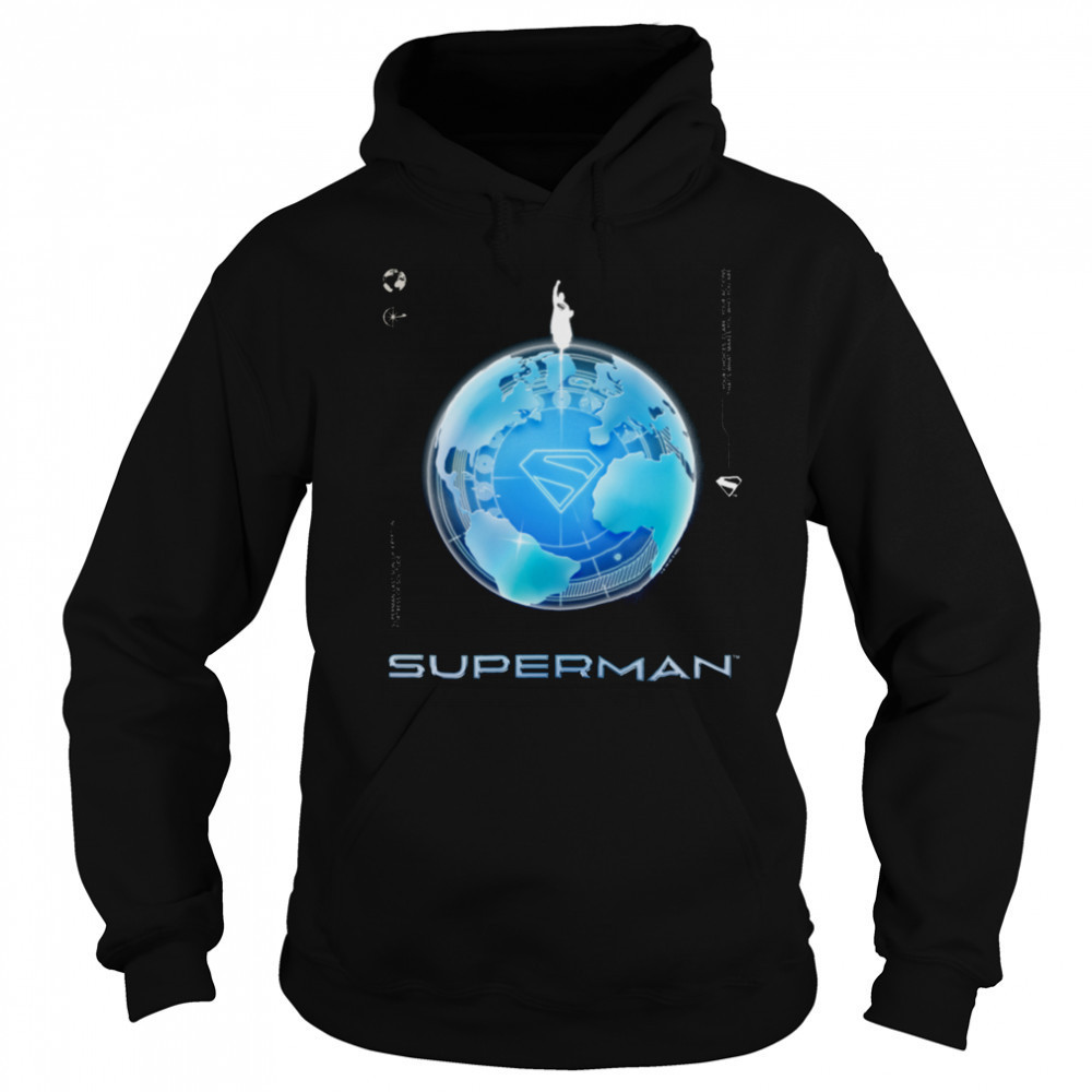 Superman (2025) Blue Chrome Flying Silhouette Logo shirt Sweatshirt