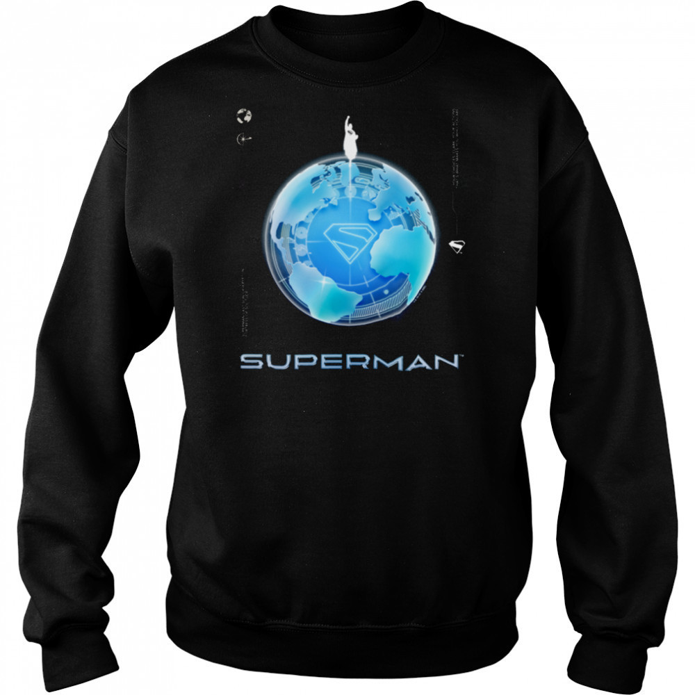 Superman (2025) Blue Chrome Flying Silhouette Logo shirt Hoodie