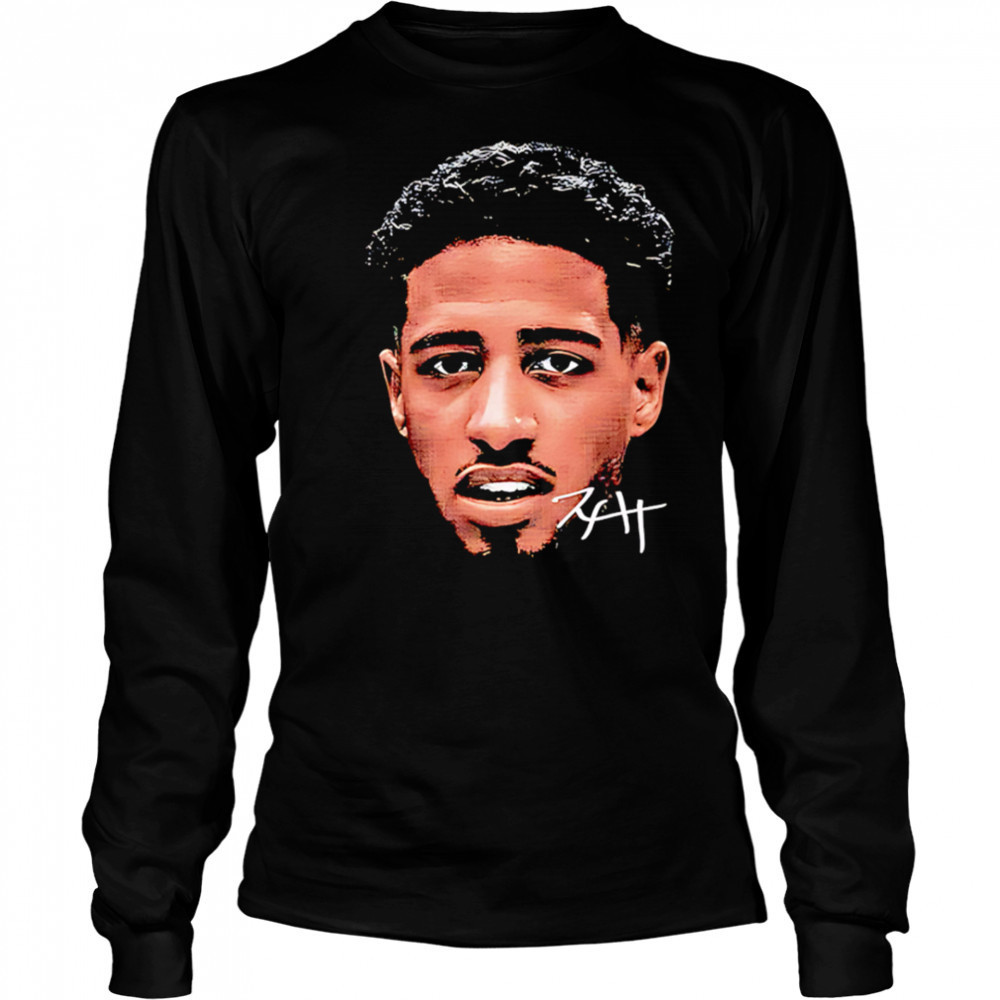 Tyrese Haliburton big head signature retro shirt Long Sleeved