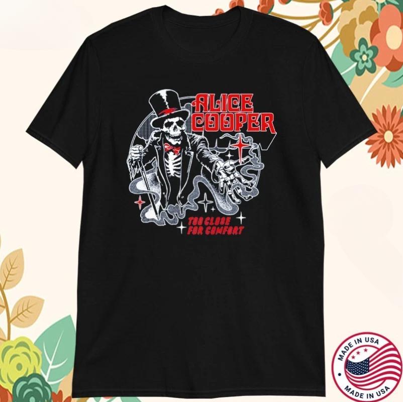 Alice Cooper Too Close For Comfort Ringmaster Tour 2025 Skeleton T-shirts Women's T-shirt