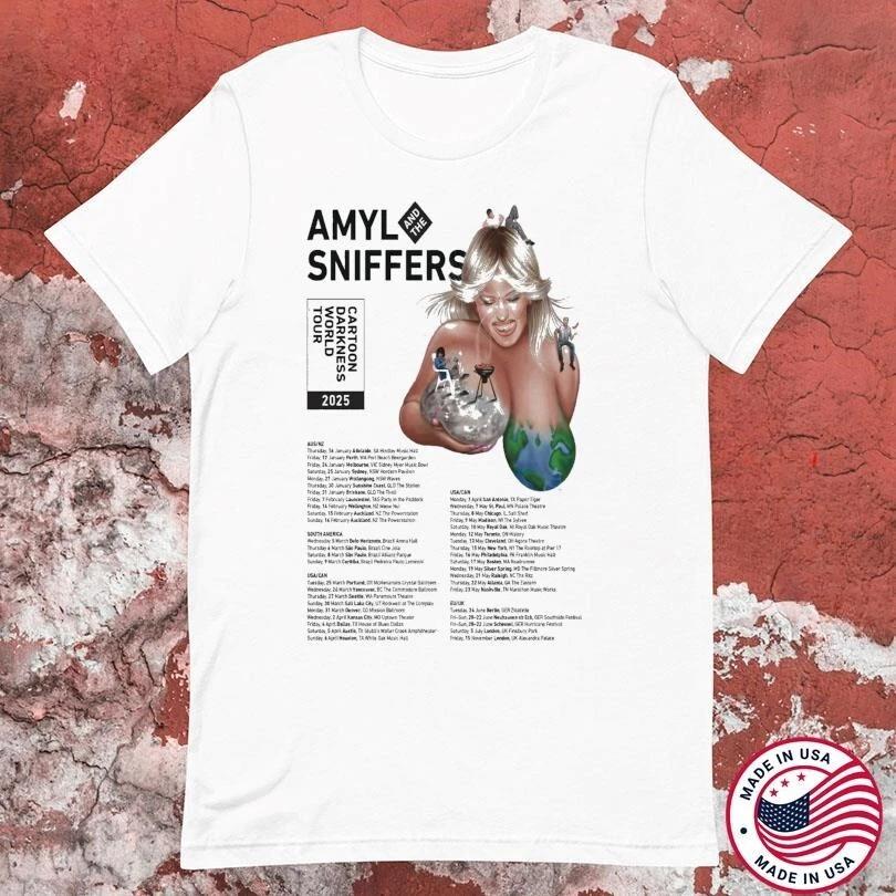 Amyl And The Sniffers Cartoon Darkness World Tour 2025 T-shirt Women's T-shirt