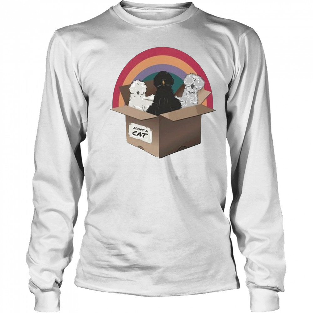 Adopt A Cat T-shirt Long Sleeved