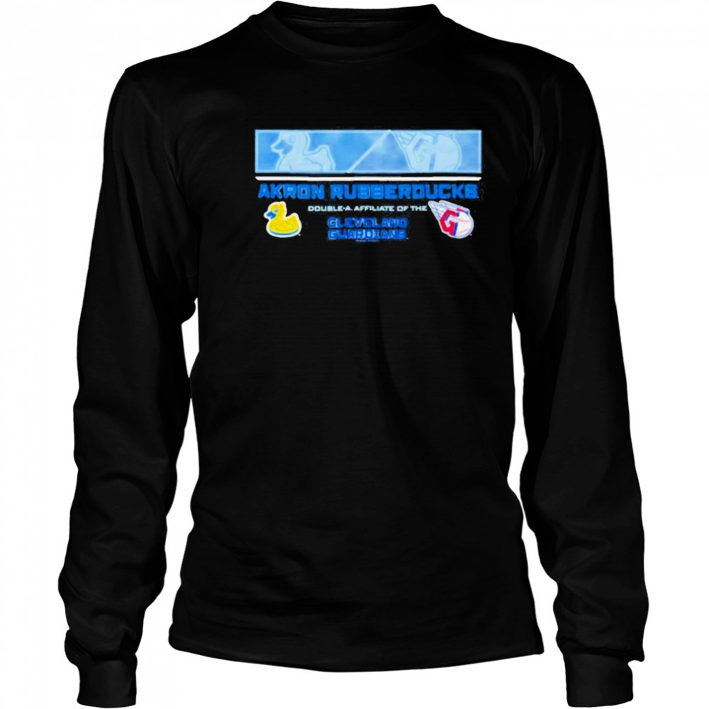 Akron Rubber Ducks double a affiliate of the Cleveland Guardians logo shirt Long Sleeved