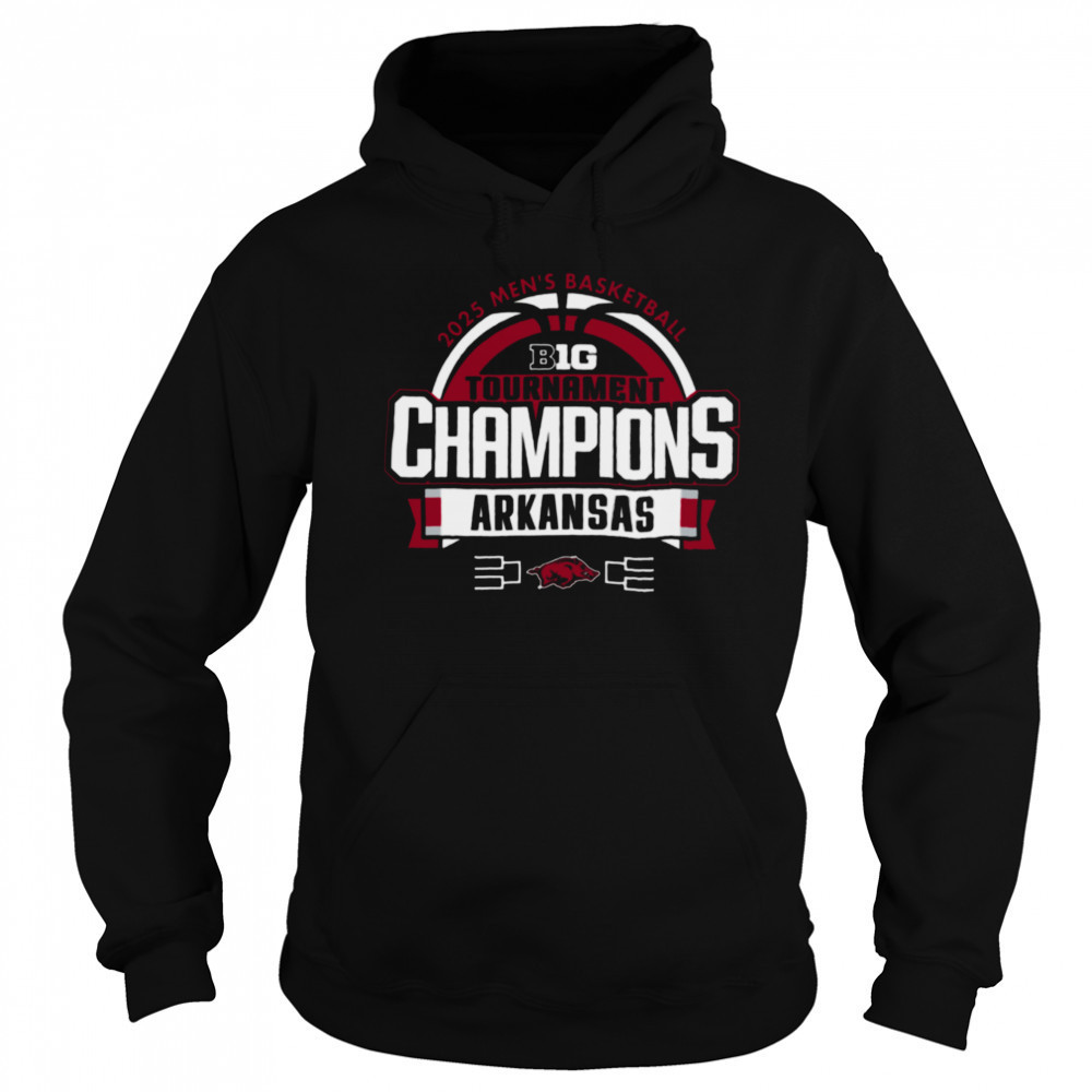 Arkansas Razorbacks 2025 Big Ten Men’s Basketball Conference Tournament Champions Locker Room T Shirt Sweatshirt