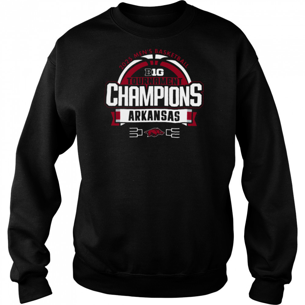 Arkansas Razorbacks 2025 Big Ten Men’s Basketball Conference Tournament Champions Locker Room T Shirt Hoodie