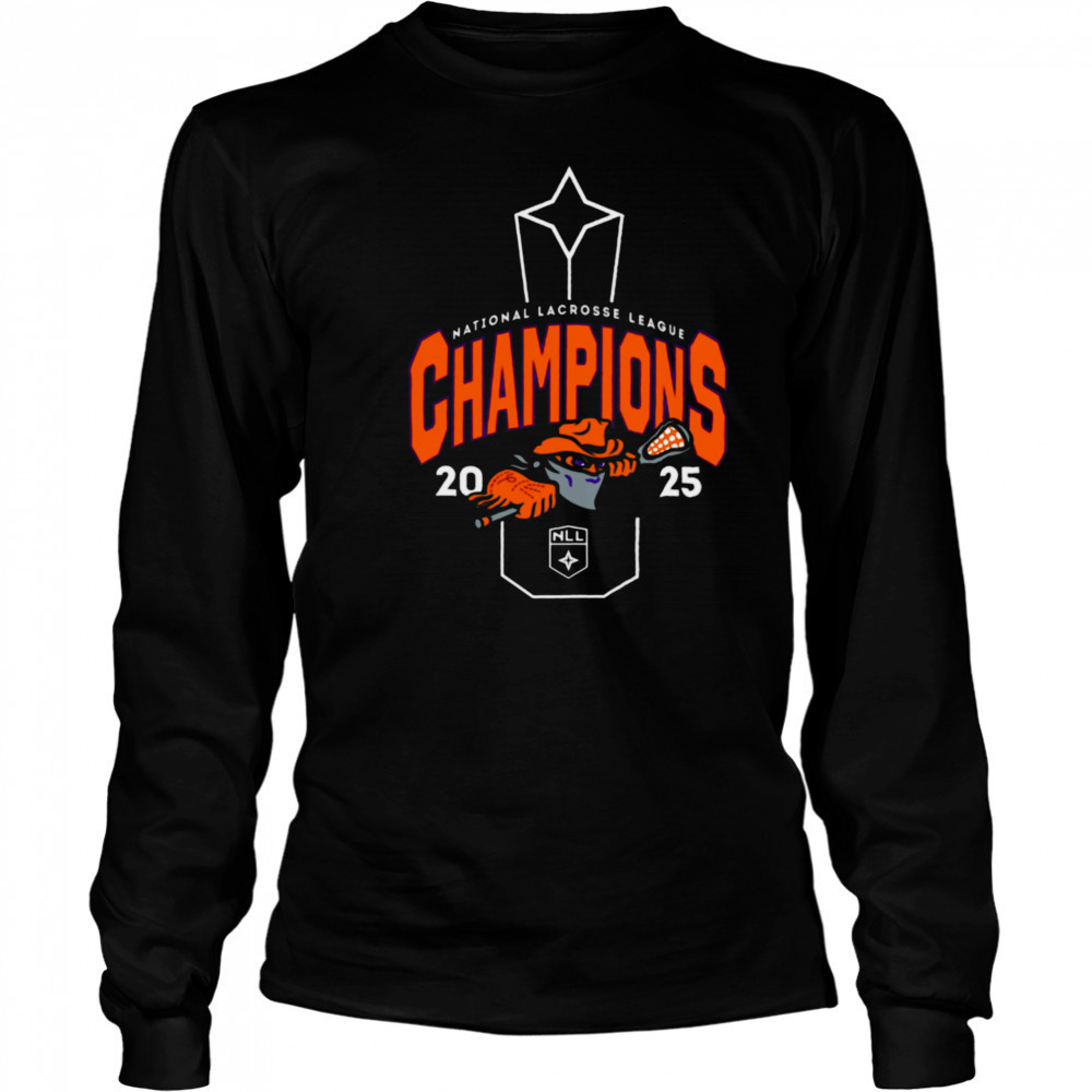 Buffalo Bandits 2025 NLL Cup Champions T Shirt Long Sleeved