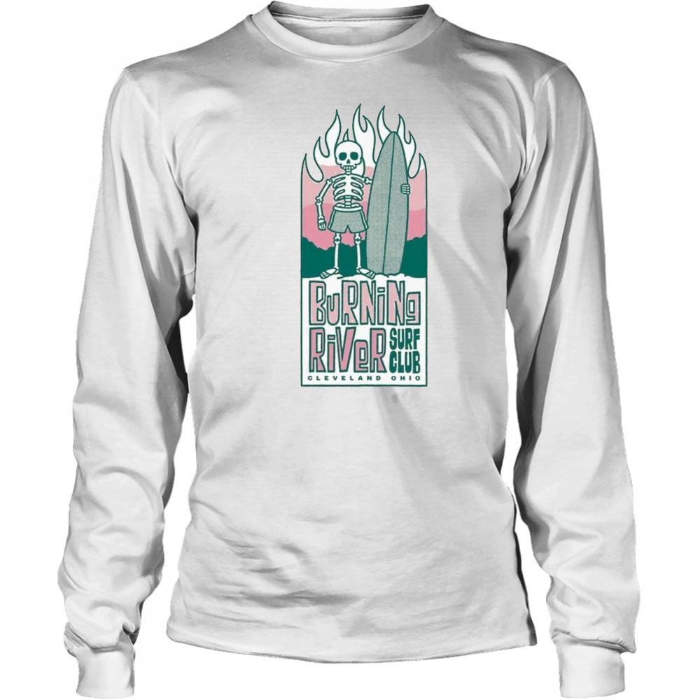 Burning River Surf Club Skeleton T-shirt Long Sleeved