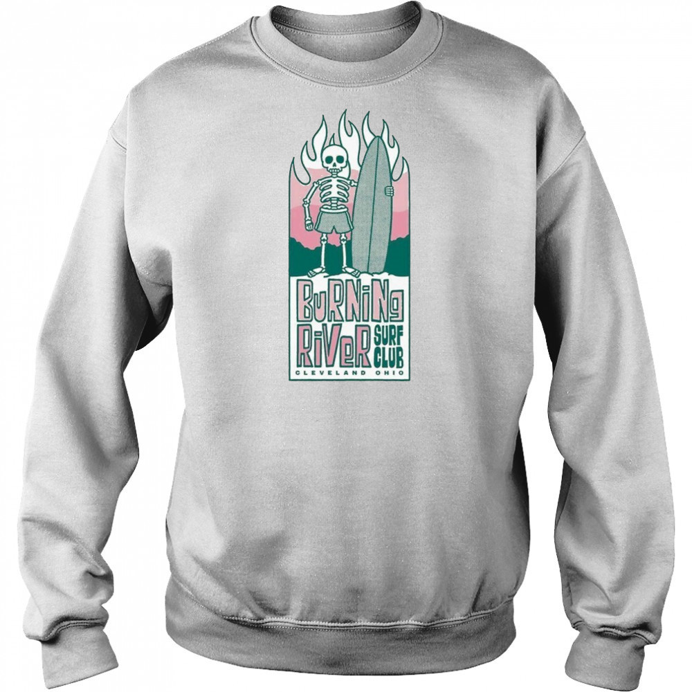Burning River Surf Club Skeleton T-shirt Hoodie