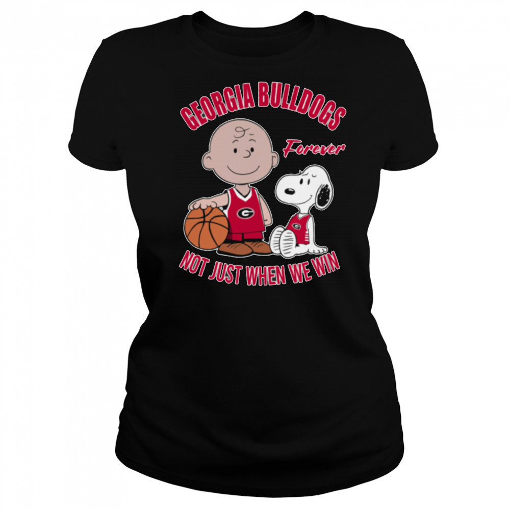 Charlie Brown And Snoopy Georgia Bulldogs Forever Not Just When We Win Shirt Women's T-shirt