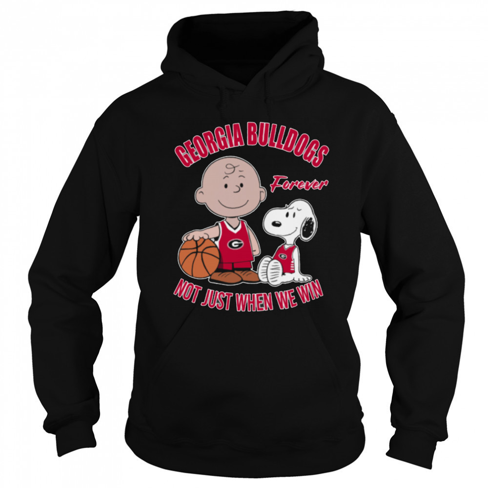 Charlie Brown And Snoopy Georgia Bulldogs Forever Not Just When We Win Shirt Sweatshirt