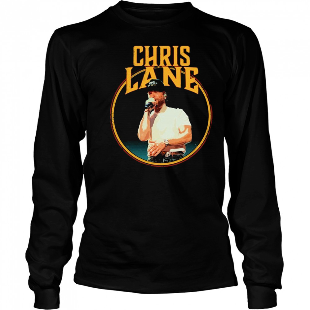 Chris Lane Boots Tour Circle Photo T-shirt Long Sleeved