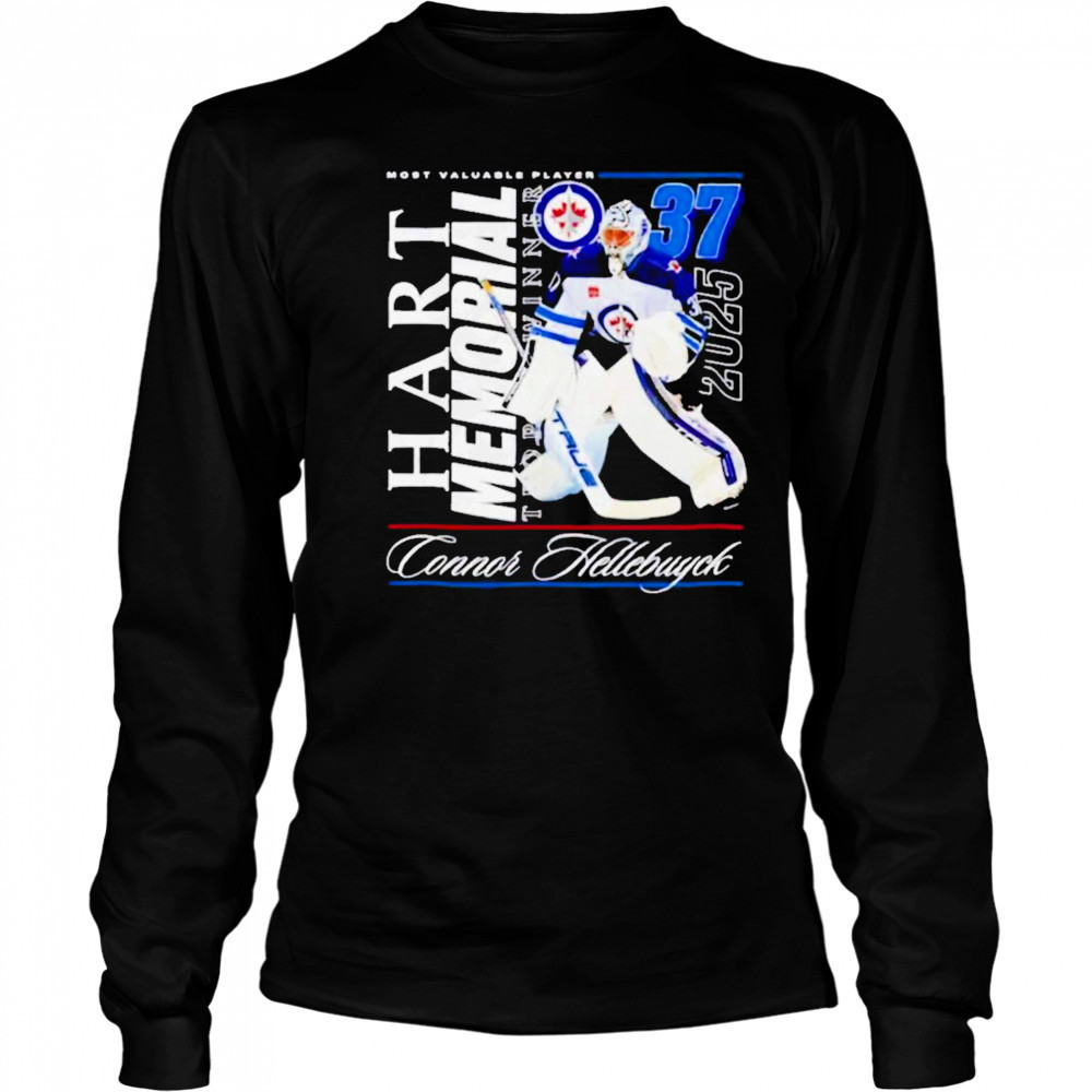 Connor Hellebuyck Winnipeg Jets NHL 2025 Hart Trophy Winner graphic shirt Long Sleeved