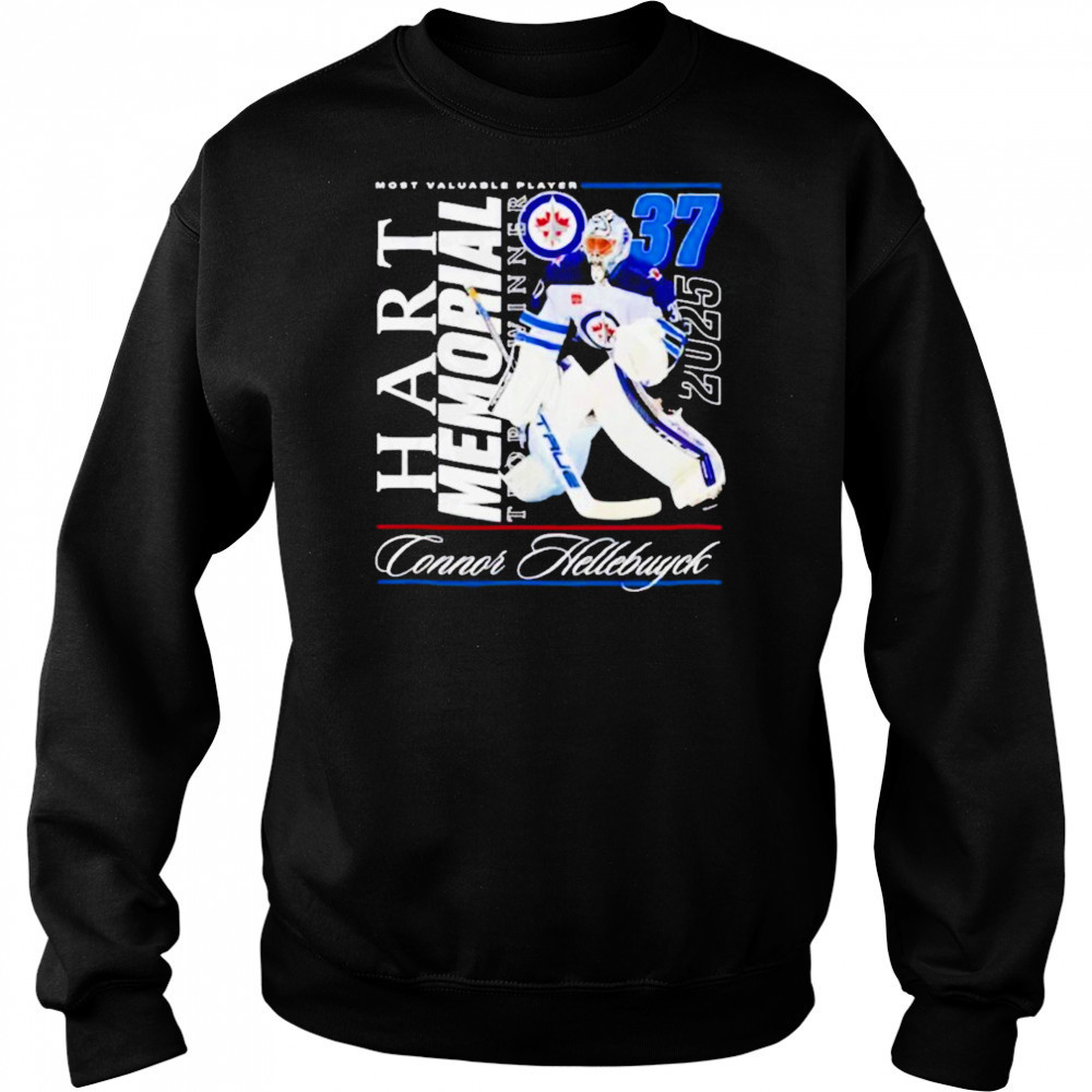 Connor Hellebuyck Winnipeg Jets NHL 2025 Hart Trophy Winner graphic shirt Hoodie
