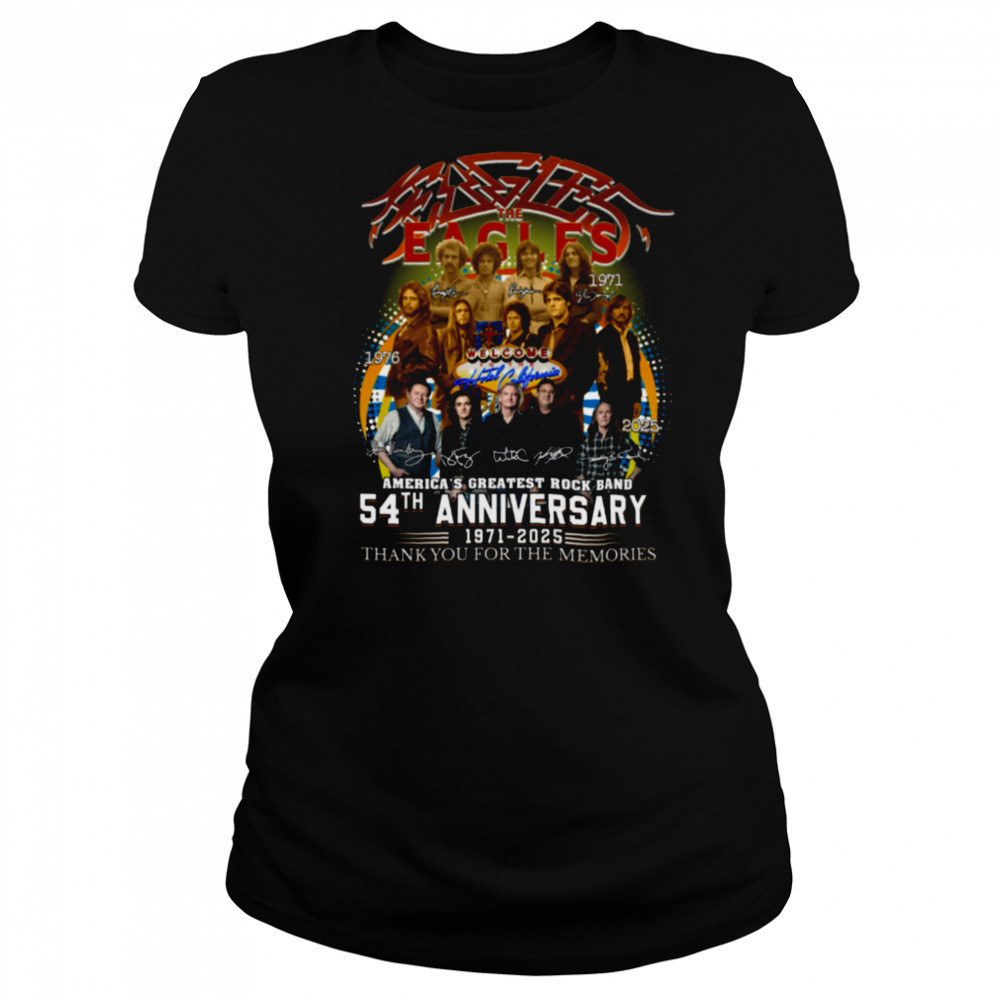 Eagles Rock Band 54th Anniversary 1971 2025 Thank You For The Memories T Shirt Women's T-shirt