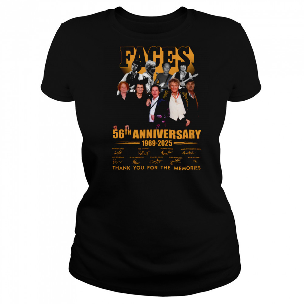 Faces 56th Anniversary 1969 2025 Thank You For The Memories T Shirt Women's T-shirt