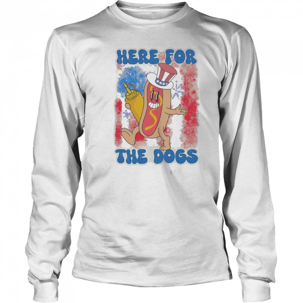 Here For The Hot Dogs T-shirt Long Sleeved
