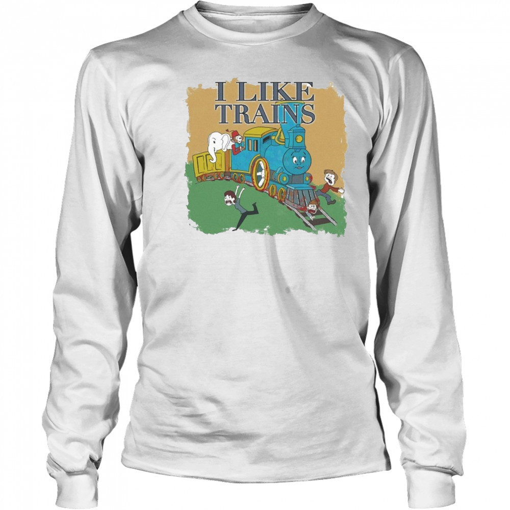I Like Trains T-Shirt Long Sleeved