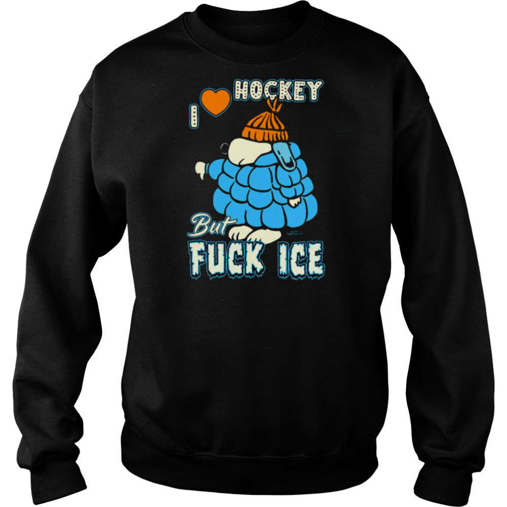 I Love Hockey Snoopy Shirt Hoodie