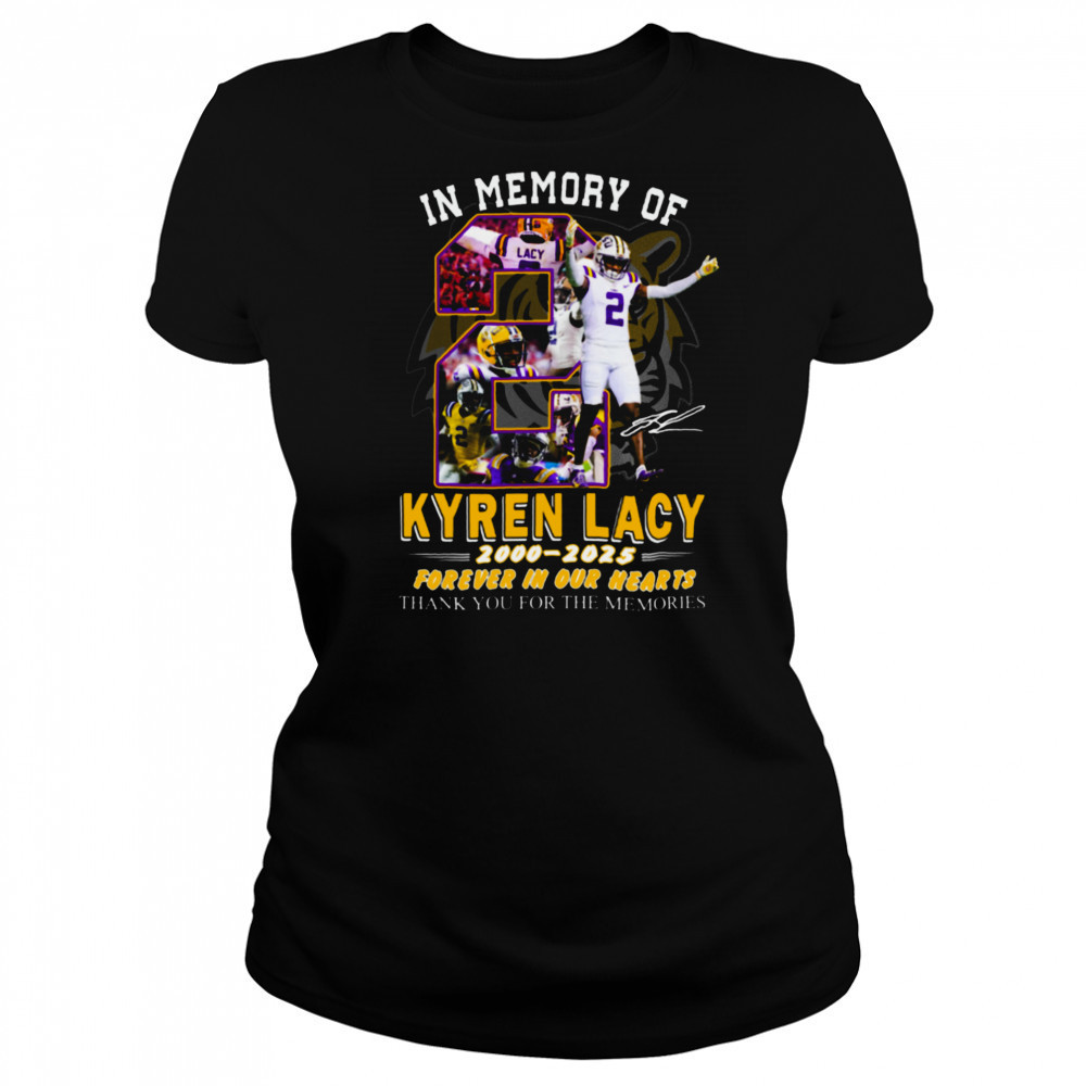 In Memory Of Kyren Lacy 2000 2025 Forever In Our Hearts Thank You For The Memories T Shirt Women's T-shirt