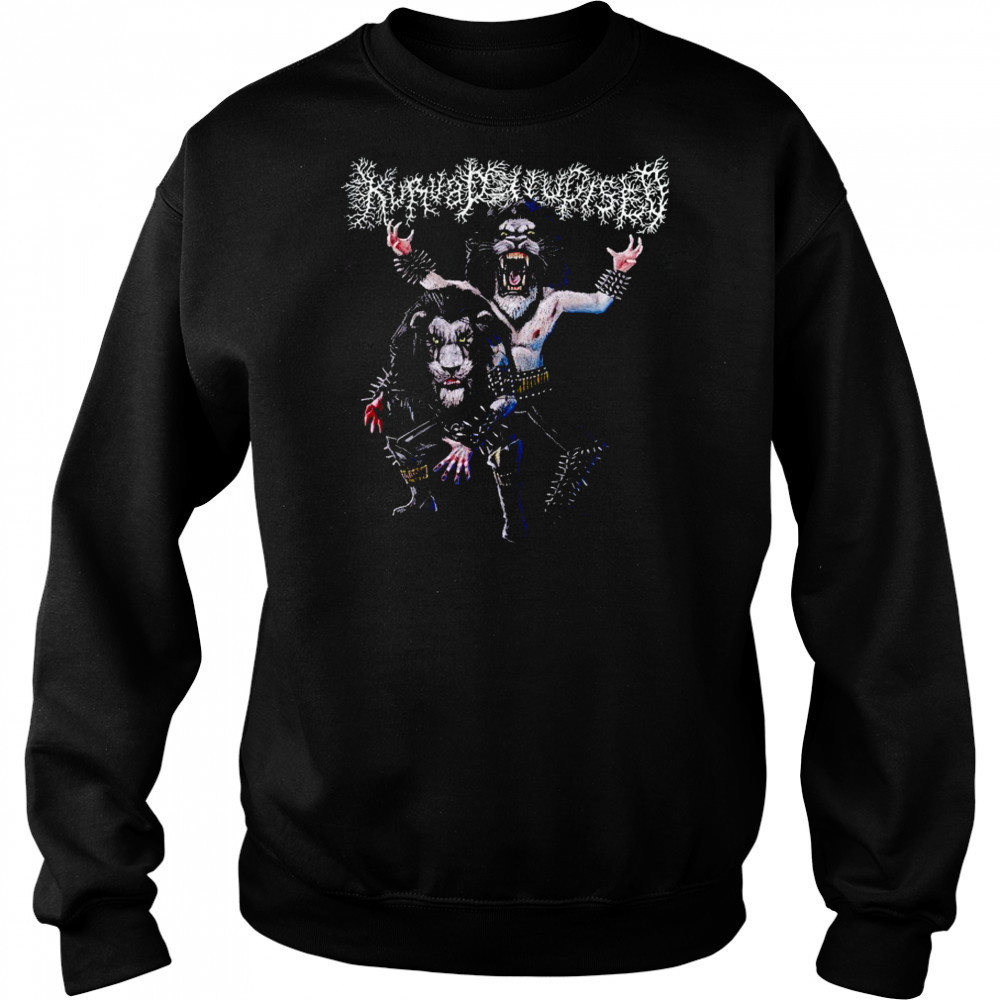 Kurvad Uudised Bläck Metäl T-shirt Hoodie