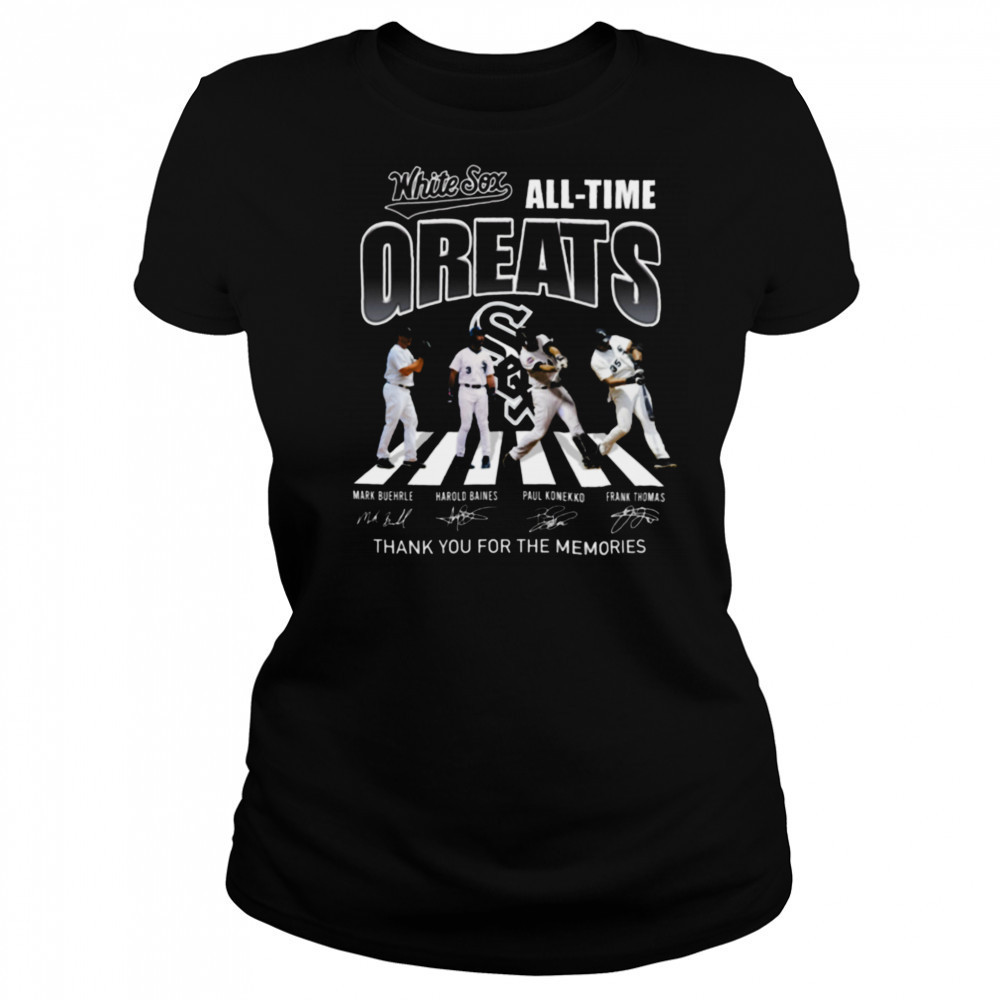 MLB Chicago White Sox All Time Greats Signature Thank You For The Memories T Shirt Women's T-shirt
