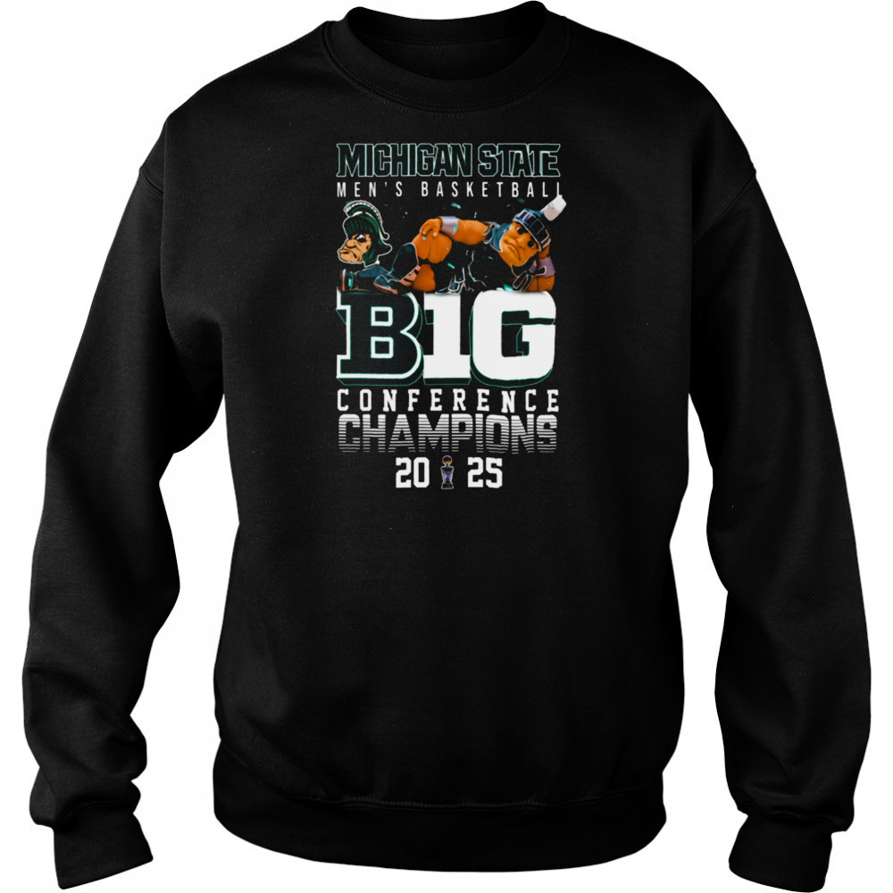 NCAA Michigan State Spartans Men’s Basketball B1G Conference Champions 2025 T Shirt Hoodie
