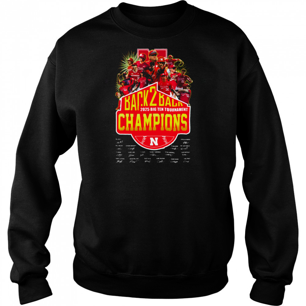 Nebraska Cornhuskers 2025 Big Ten Champions T Shirt Hoodie
