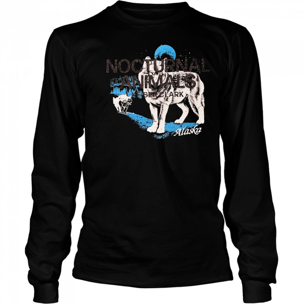 Nocturnal Animals Alaska Wolves T-shirt Long Sleeved