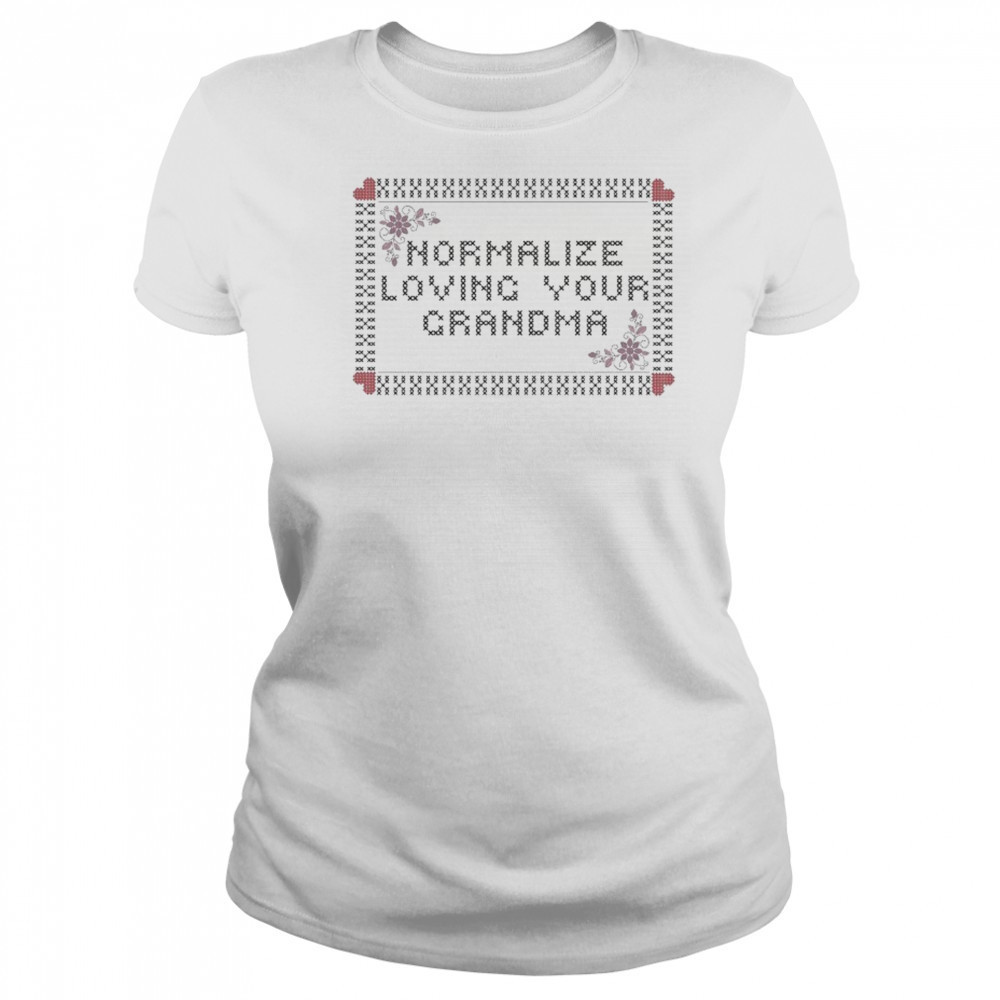 Normalize Loving Your Grandma Cross Stitch T-shirt Women's T-shirt
