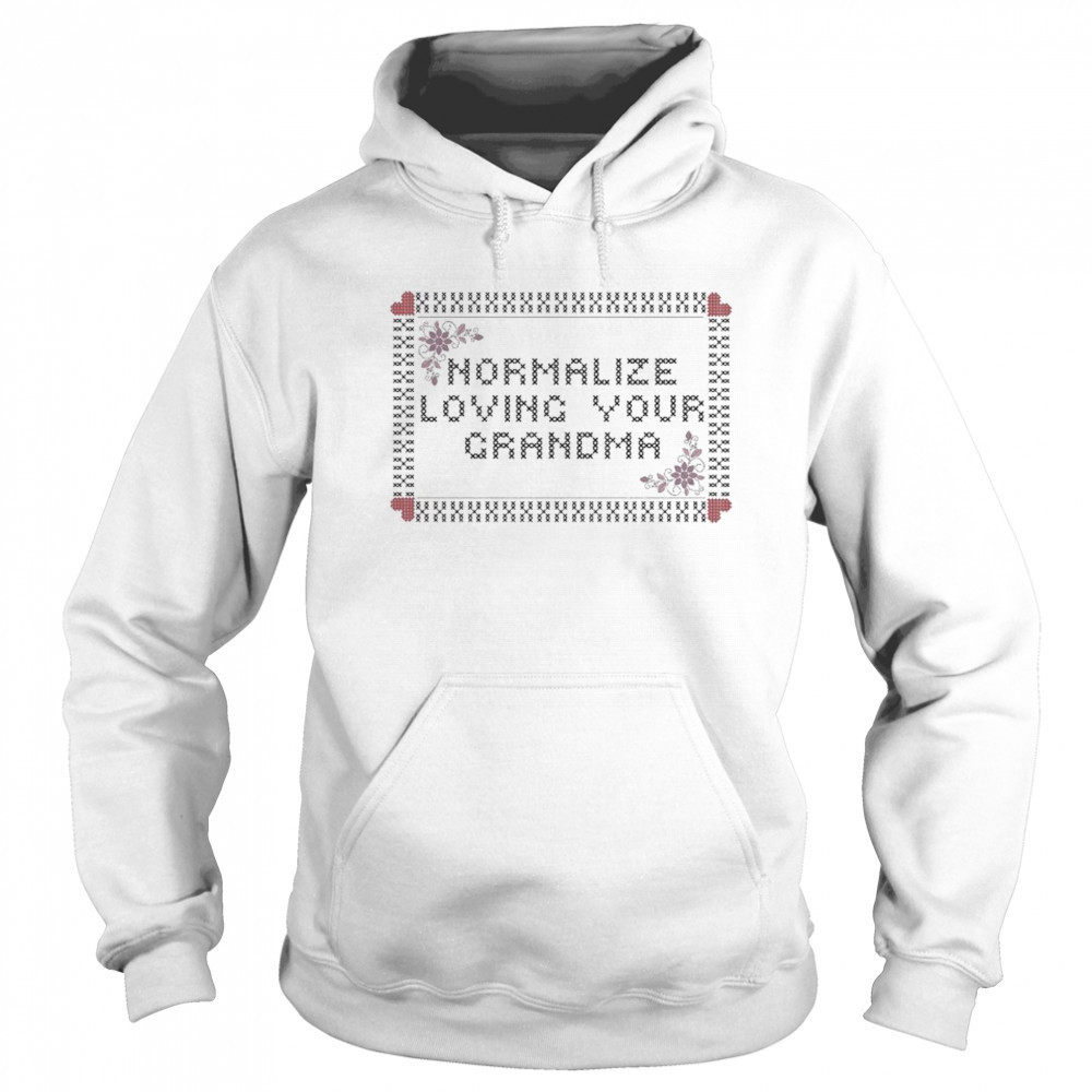 Normalize Loving Your Grandma Cross Stitch T-shirt Sweatshirt