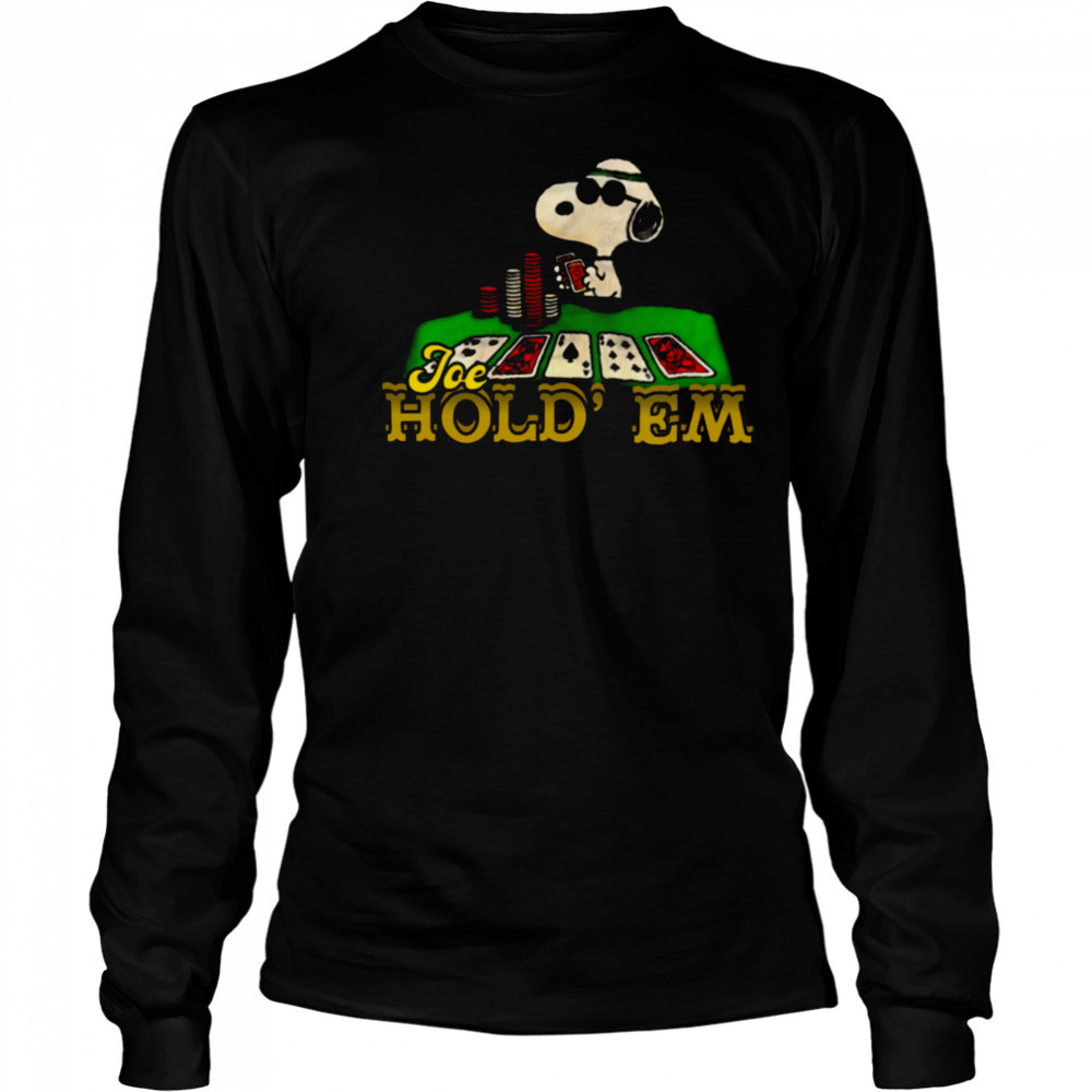 Peanuts Snoopy Poker Texas Hold Em T-shirt Long Sleeved