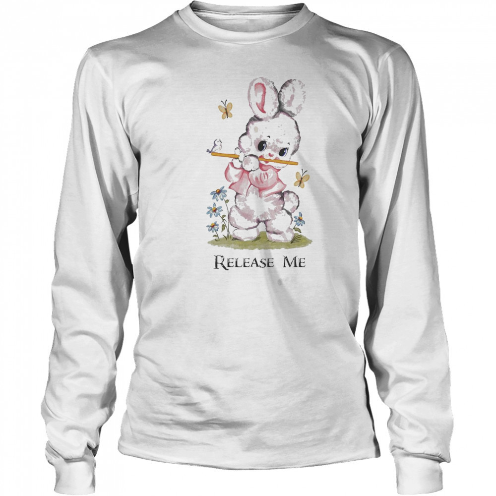 Release Me Cute Bunny T-shirt Long Sleeved