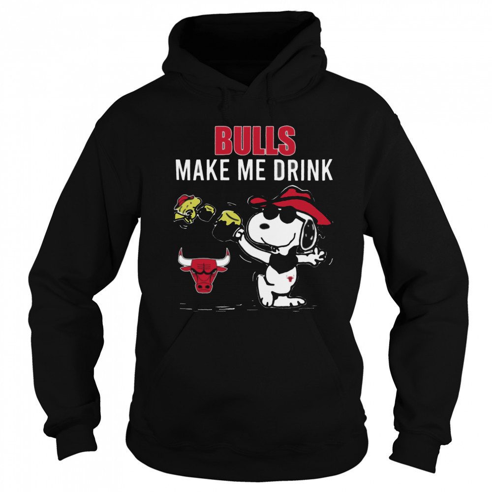 Snoopy And Woodstock Chicago Bulls Make Me Drink T Shirt Sweatshirt