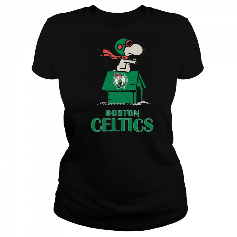 Snoopy Merch Boston Celtics Nba Basketball Snoopy House 2025 T Shirt Women's T-shirt