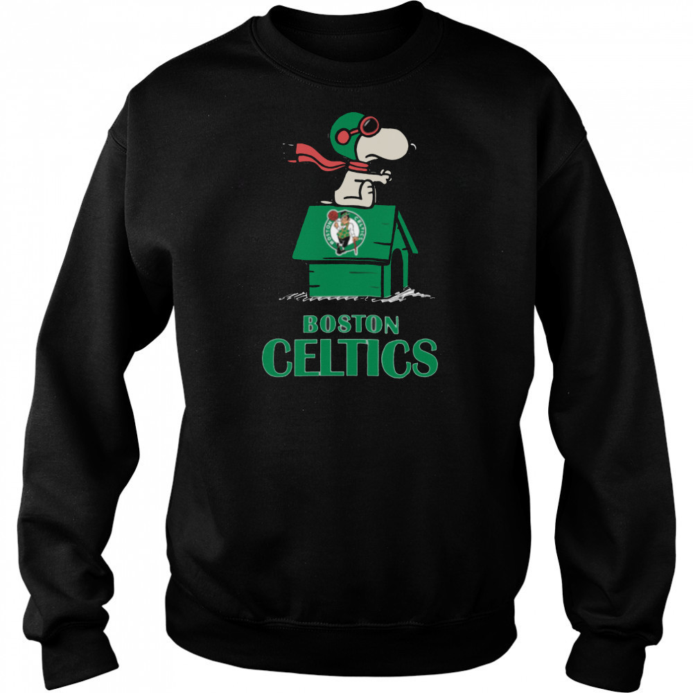 Snoopy Merch Boston Celtics Nba Basketball Snoopy House 2025 T Shirt Hoodie