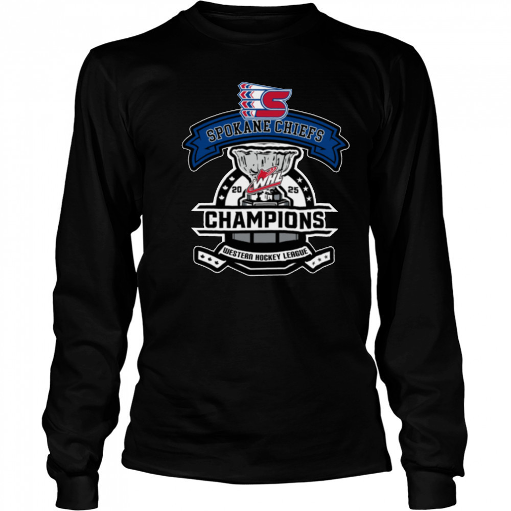 Spokane Chiefs 2025 Western Hockey League National Champions T Shirt Long Sleeved