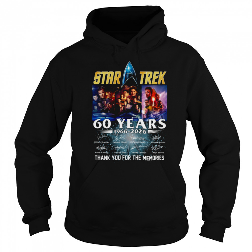Star Trek 60 Years 1966 2026 Signature Thank You For The Memories T Shirt Sweatshirt