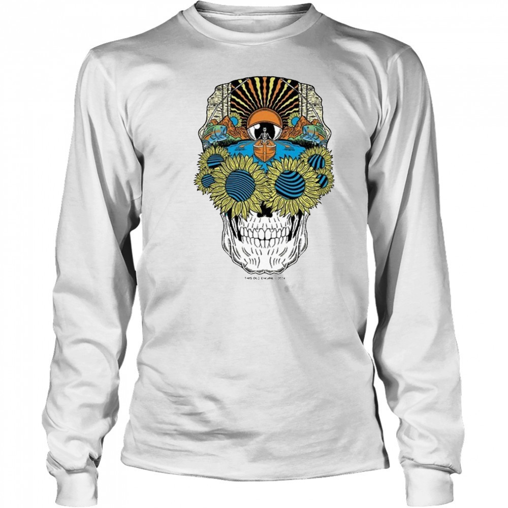 The Old Engine Skull Skeleton T-shirt Long Sleeved