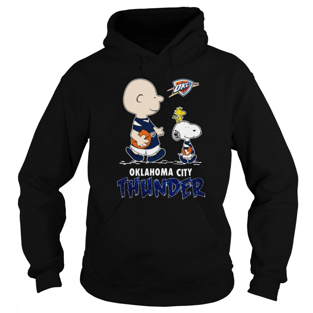 The Peanuts Characters X Oklahoma City Thunder Basketball Shirt Sweatshirt