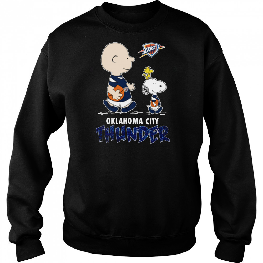 The Peanuts Characters X Oklahoma City Thunder Basketball Shirt Hoodie