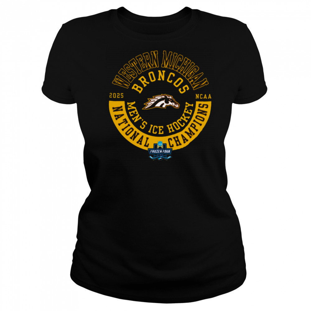 Western Michigan Broncos 2025 National Champions Jersey Circle Short Sleeve T Shirt Women's T-shirt